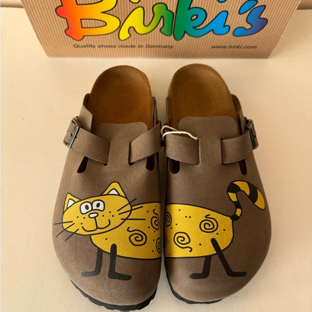 Birkenstock Birki's Cat Boston Clog. Woodby. Kitty Lover. Unique. Size: 8, 39 - Picture 3 of 9